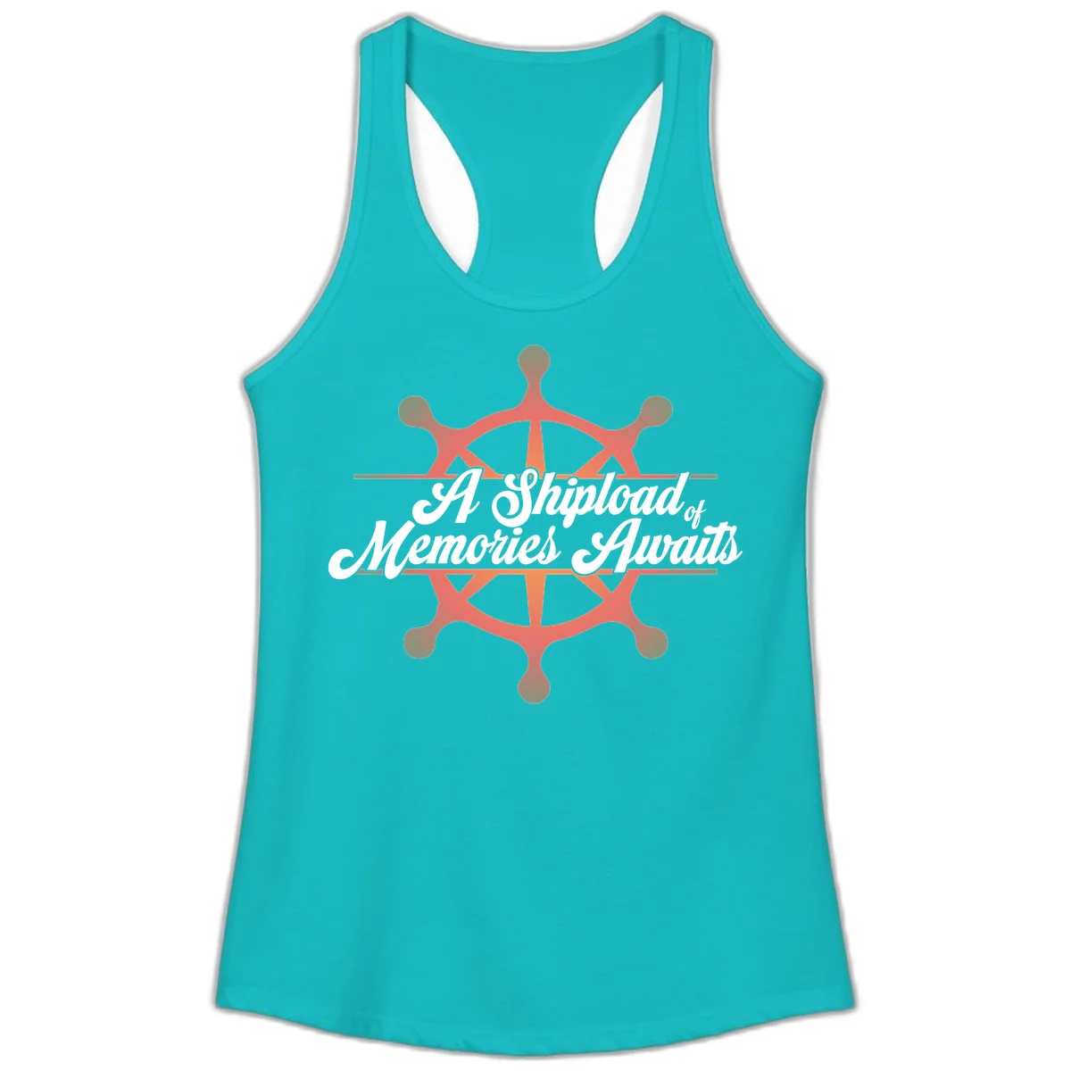 A Shipload Of Memories Awaits Ladies Tank in Tahiti Blue
