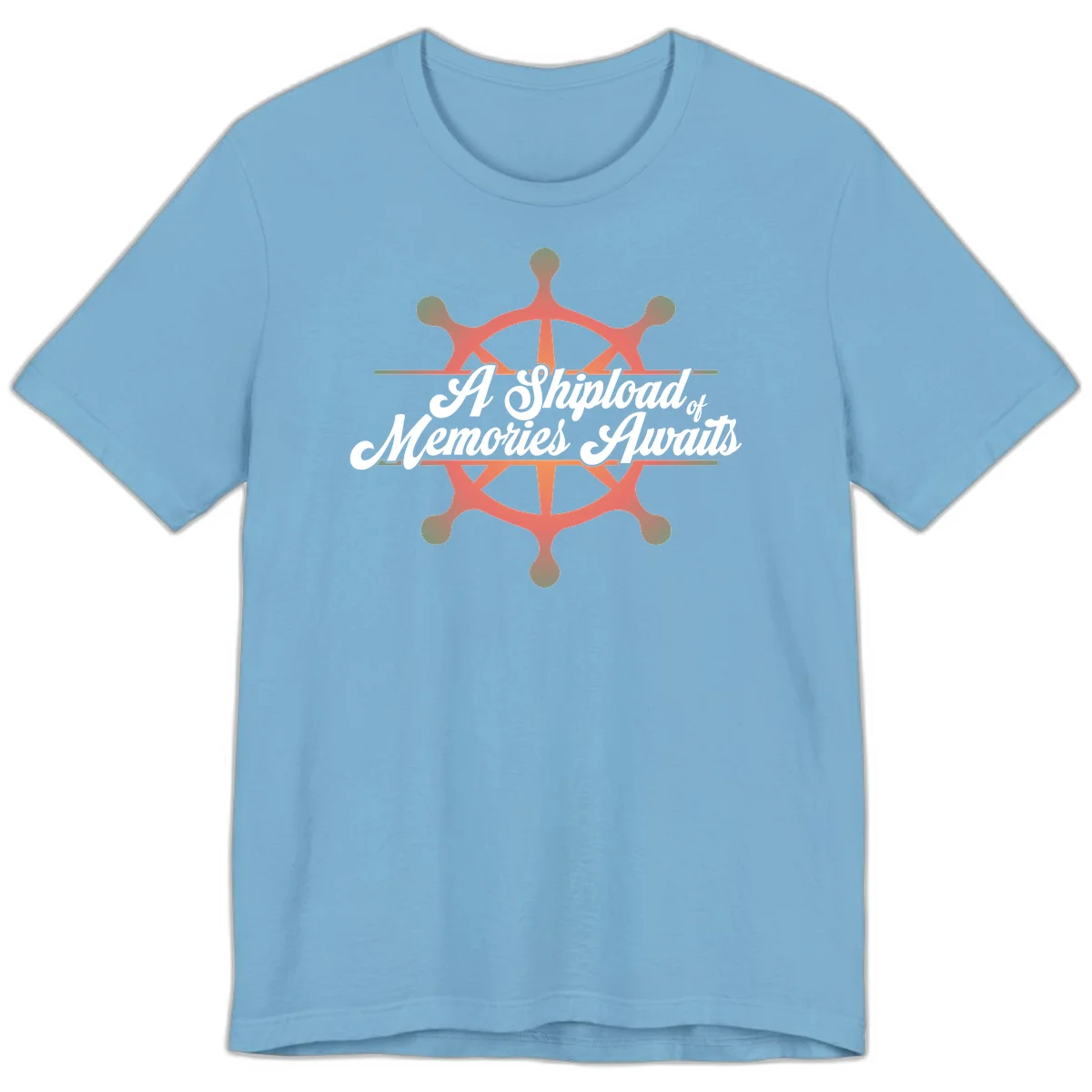 A Shipload Of Memories Awaits Premium T-Shirt in Ocean Blue