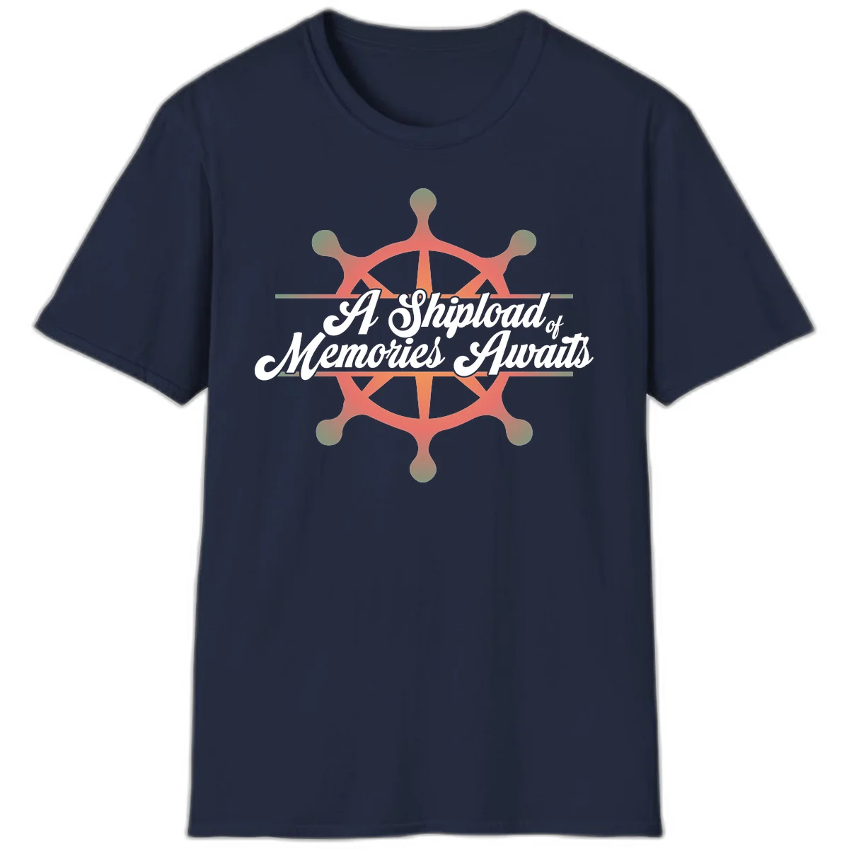 A Shipload Of Memories Awaits T-Shirt in Navy