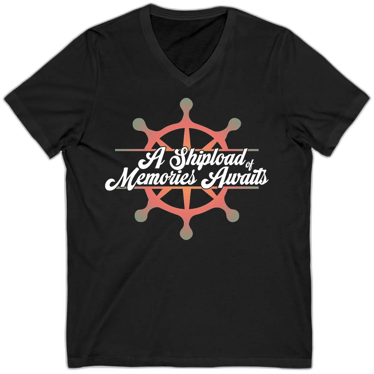 A Shipload Of Memories Awaits V-Neck in Black