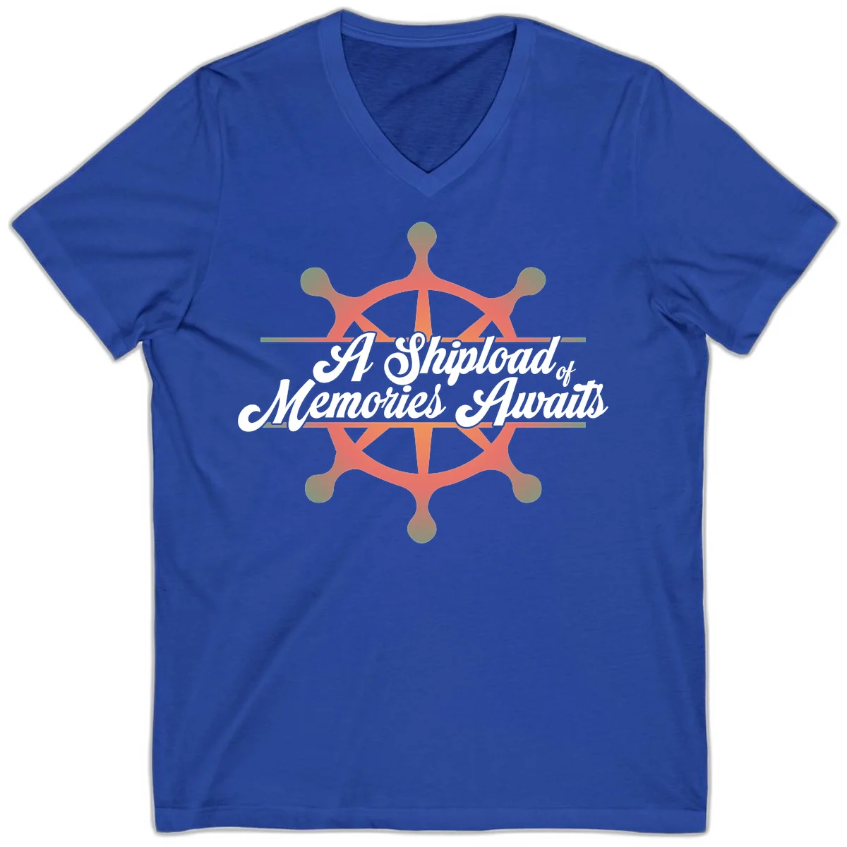 A Shipload Of Memories Awaits V-Neck in True Royal