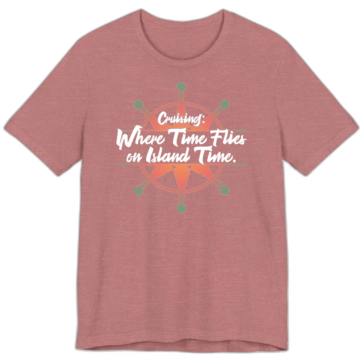 Cruising: Where Time Flies on Island Time Premium T-Shirt in Heather Mauve