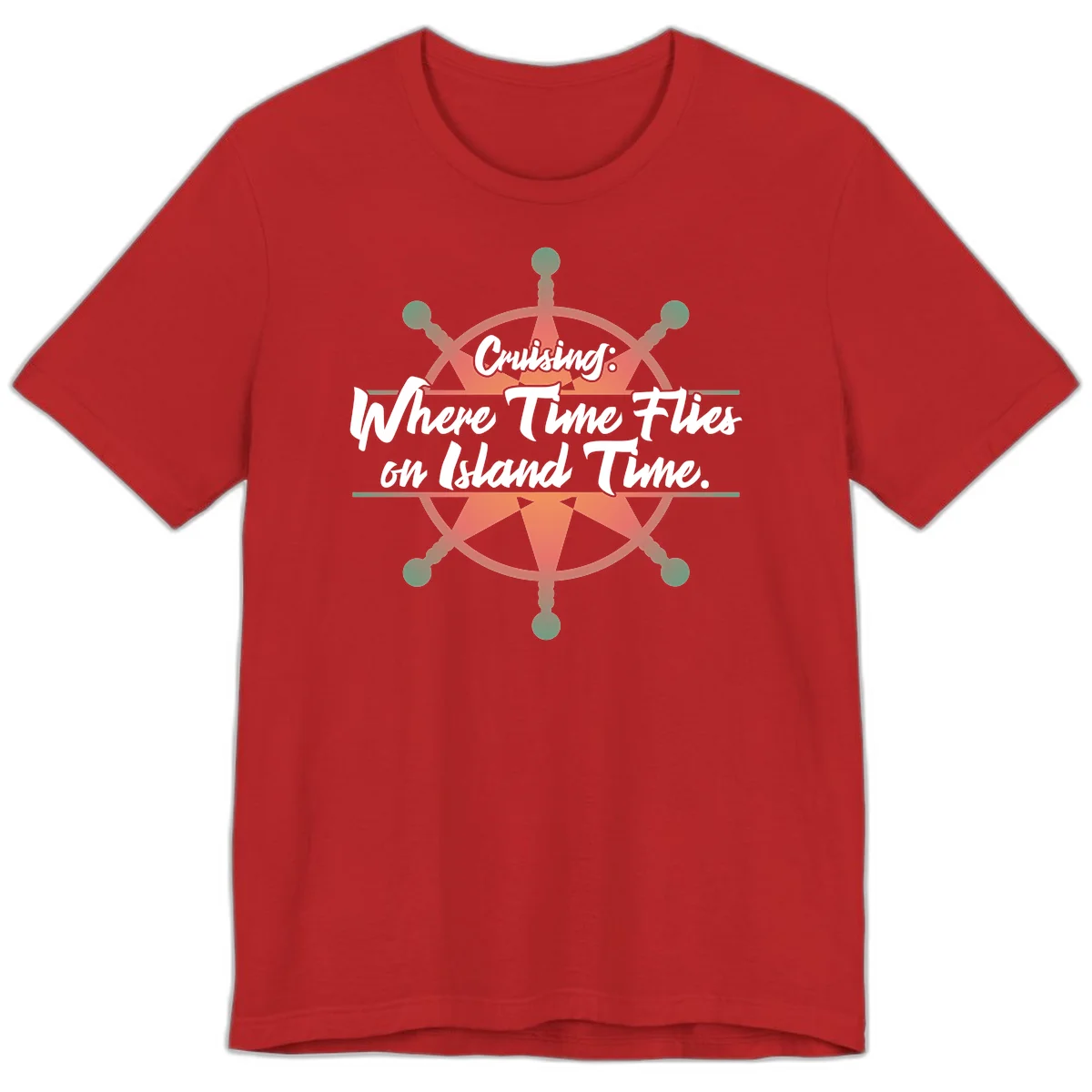 Cruising: Where Time Flies on Island Time Premium T-Shirt in Red