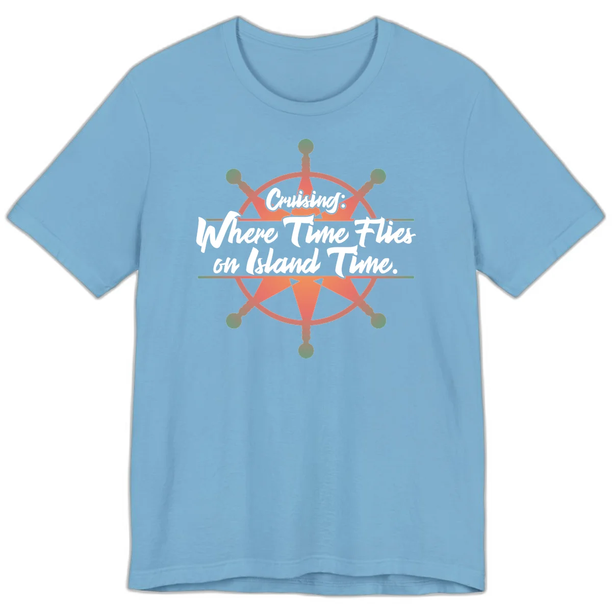 Cruising: Where Time Flies on Island Time Premium T-Shirt in Ocean Blue