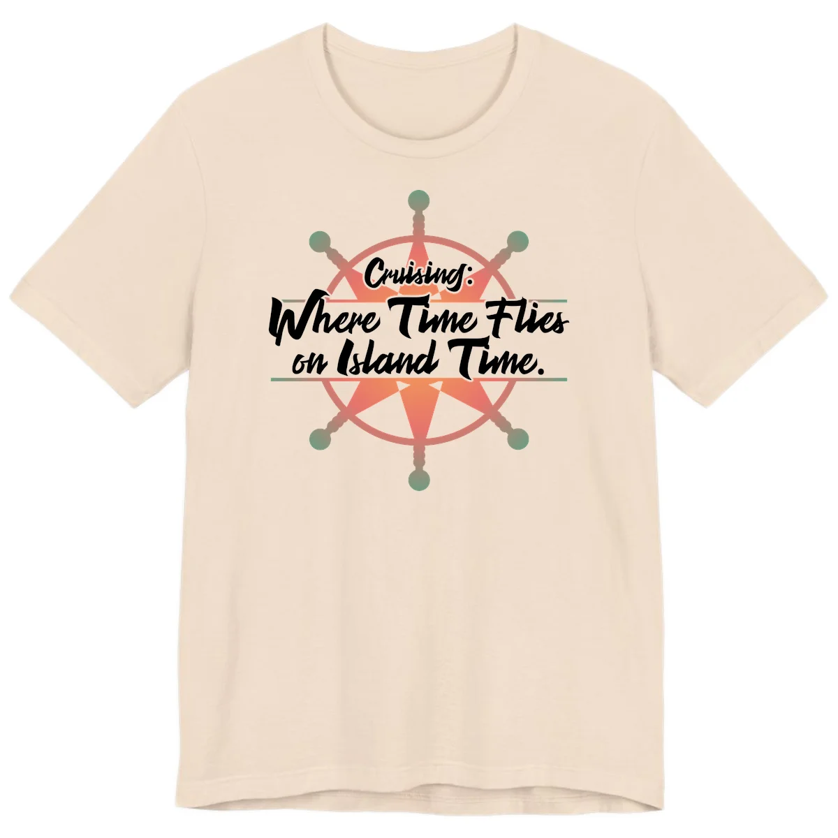Cruising: Where Time Flies on Island Time Premium T-Shirt in Soft Cream