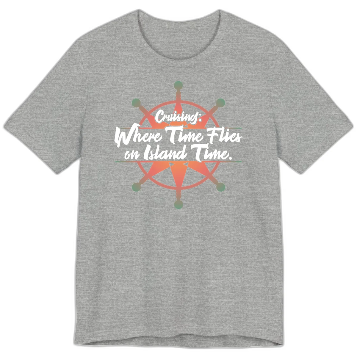 Cruising: Where Time Flies on Island Time Premium T-Shirt in Athletic Heather
