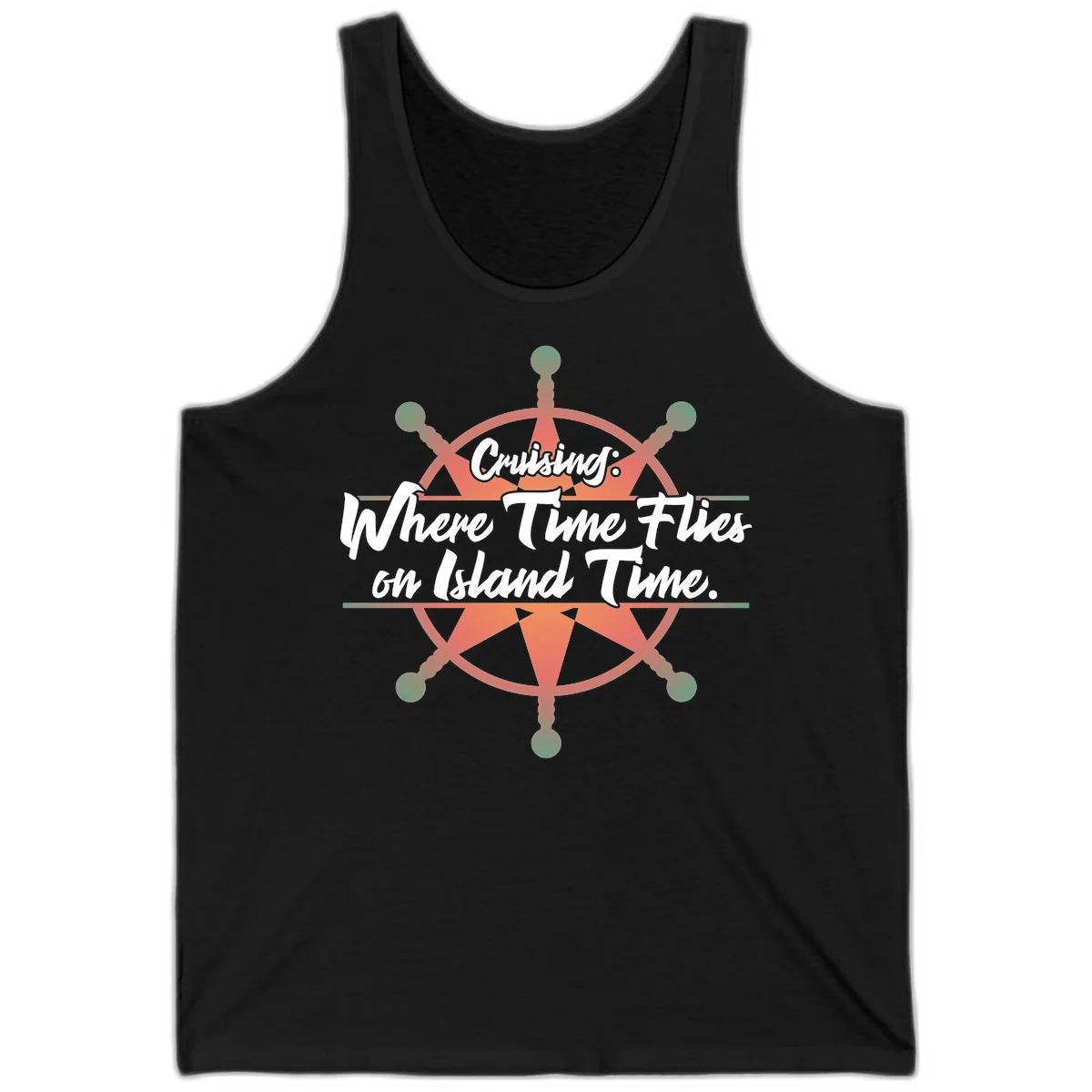 Cruising: Where Time Flies on Island Time Tank in Black