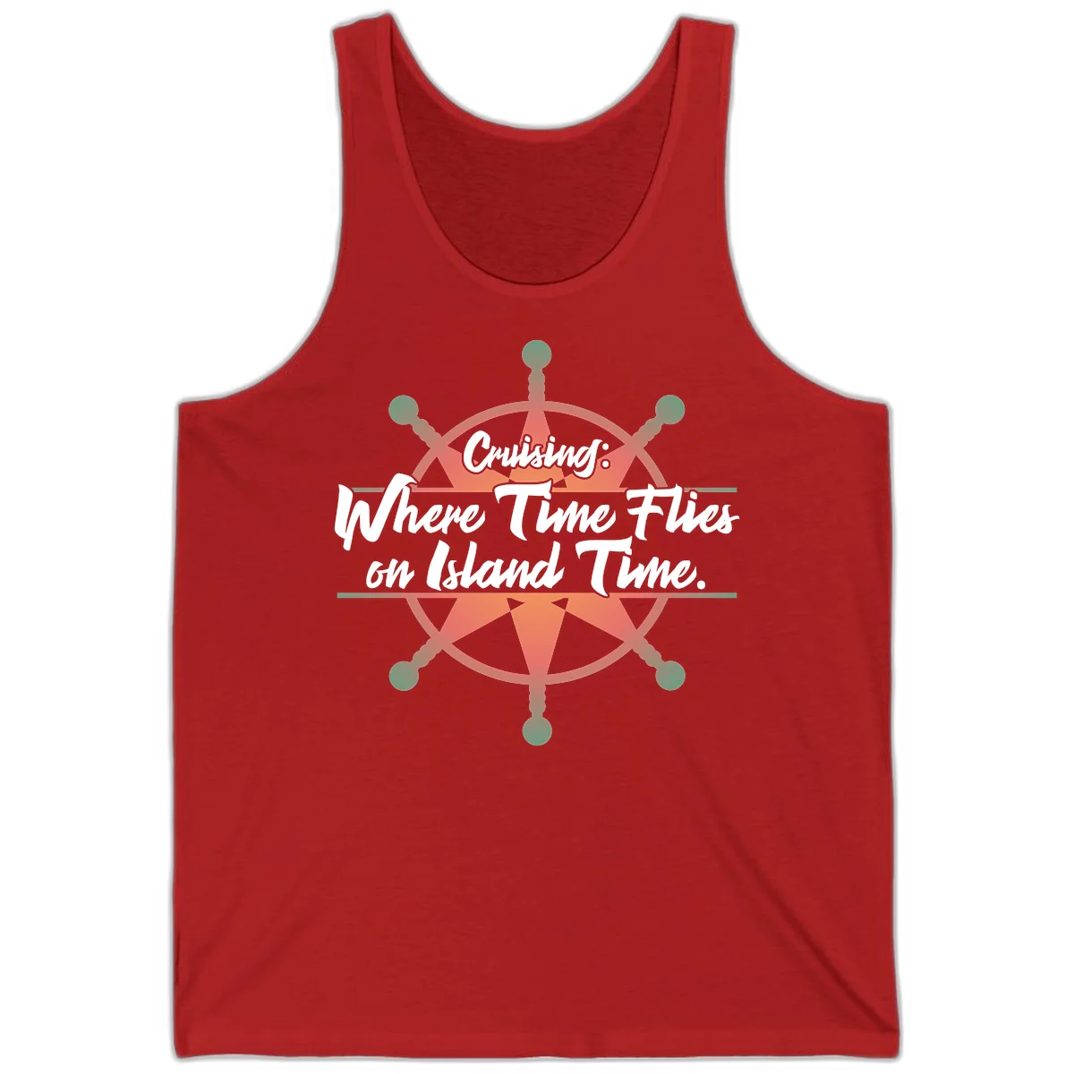 Cruising: Where Time Flies on Island Time Tank in Red