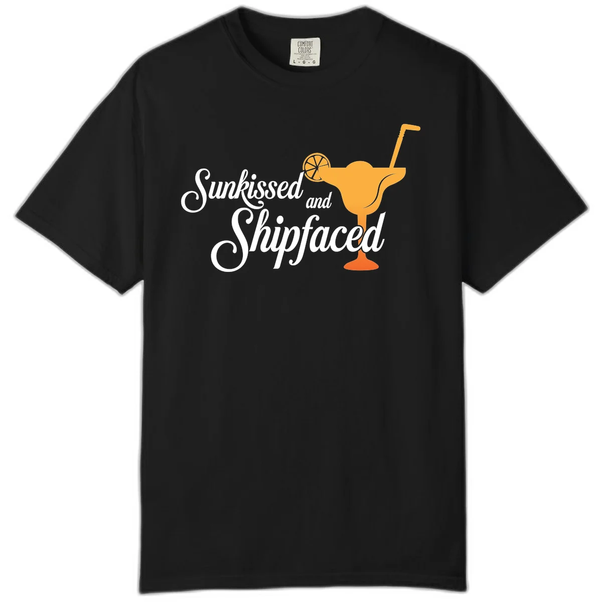 Sunkissed And Shipfaced Comfort Colors T-Shirt in Black
