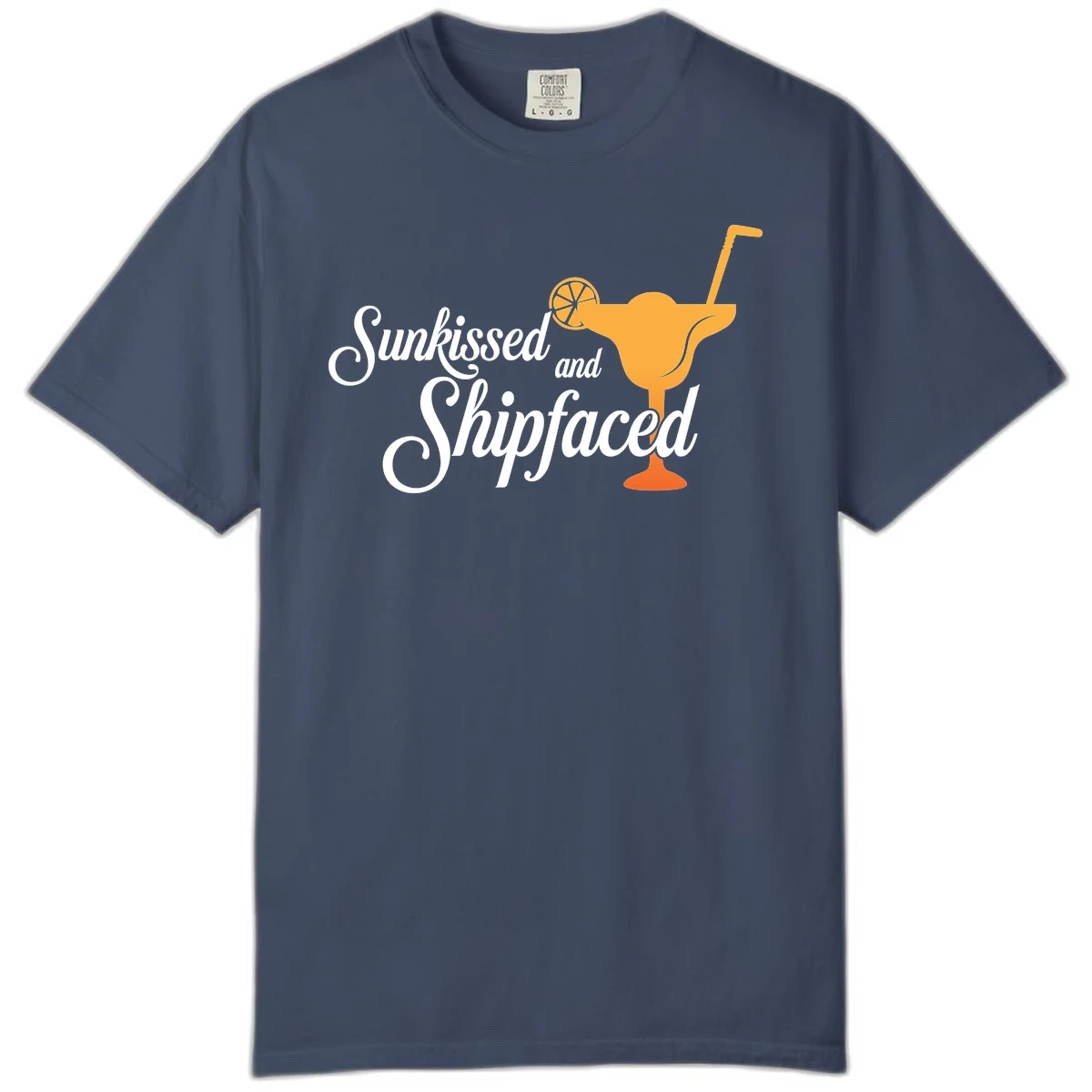 Sunkissed And Shipfaced Comfort Colors T-Shirt in Midnight