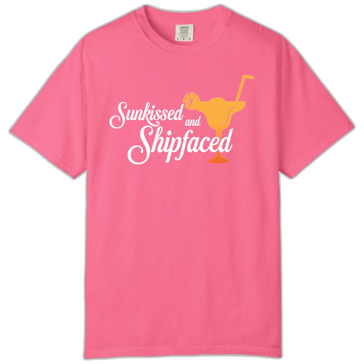 Sunkissed And Shipfaced Comfort Colors T-Shirt in Crunchberry