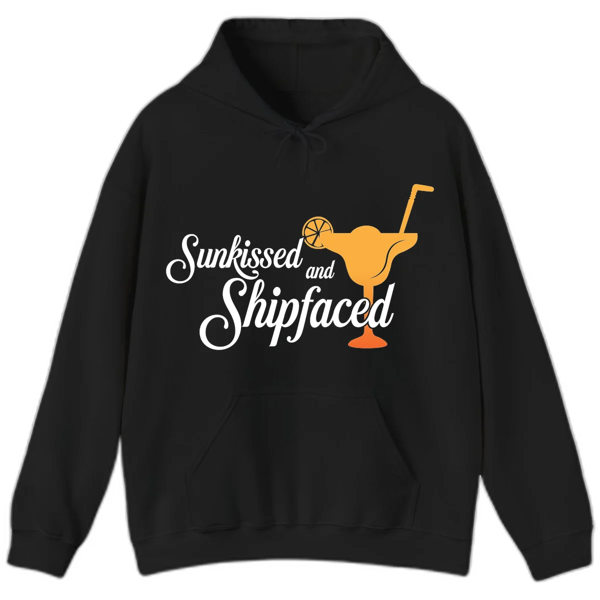 Sunkissed And Shipfaced Cruise Hoodie in Black