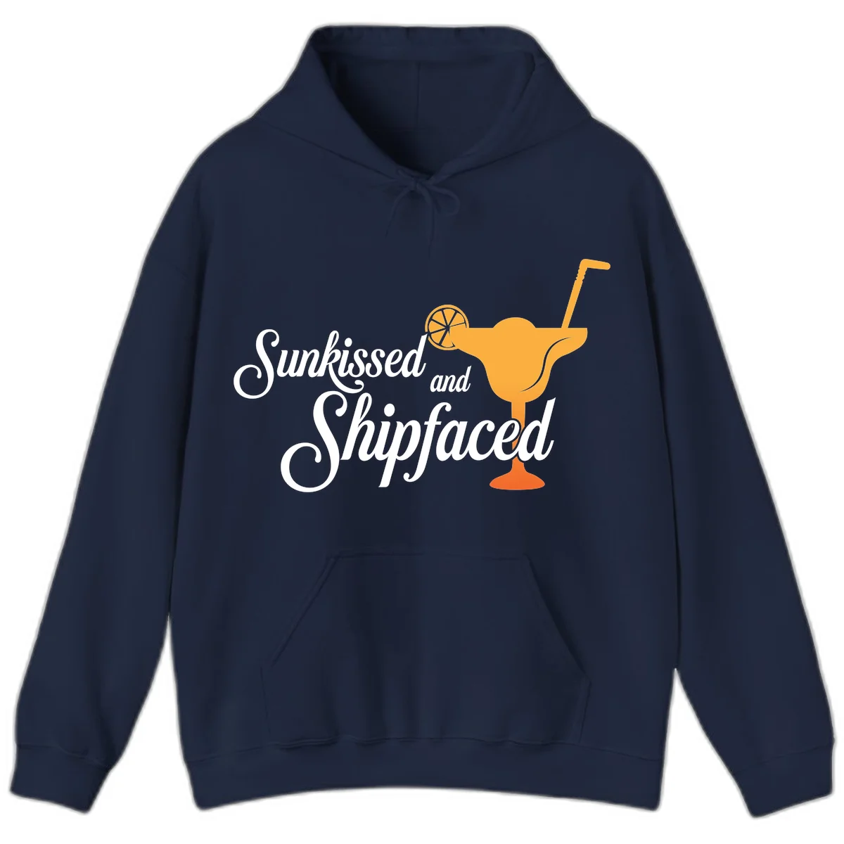 Sunkissed And Shipfaced Cruise Hoodie in Navy