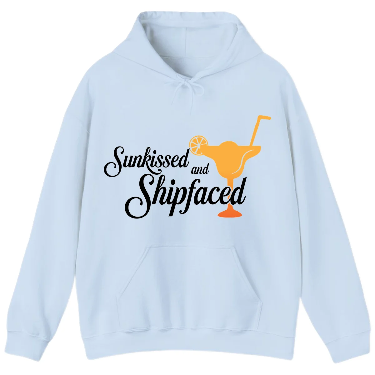 Sunkissed And Shipfaced Cruise Hoodie in Light Blue