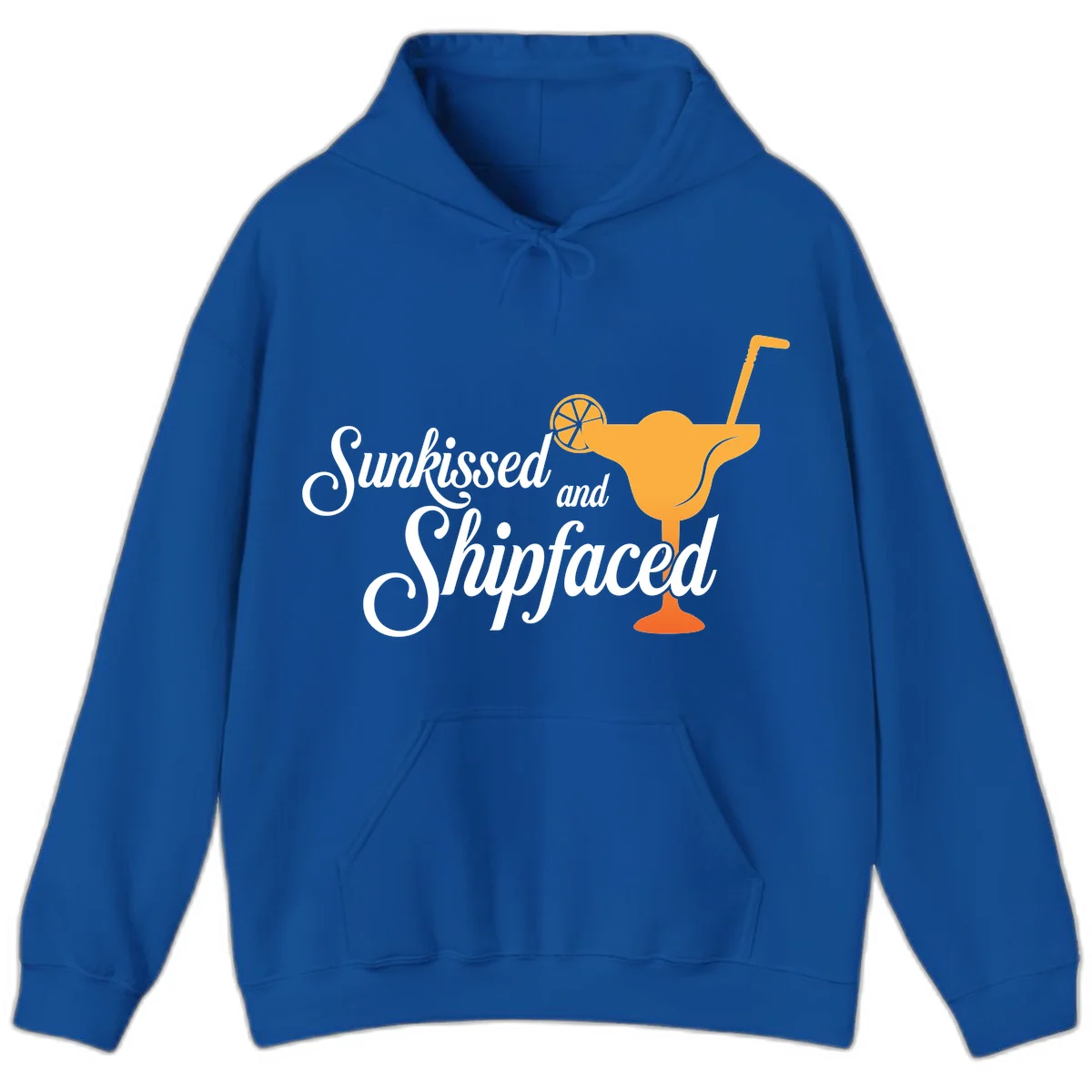 Sunkissed And Shipfaced Cruise Hoodie in Royal