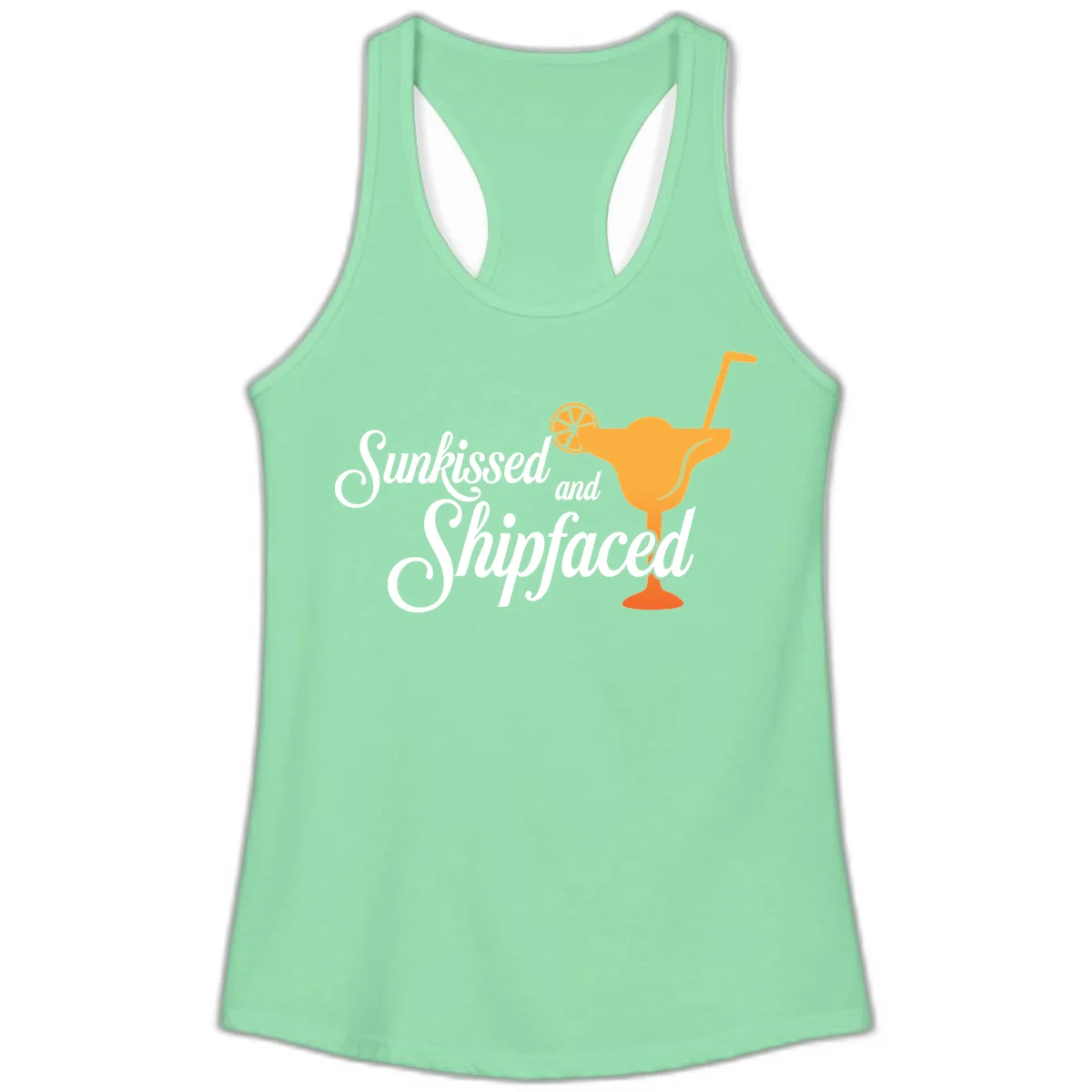 Sunkissed And Shipfaced Ladies Cruise Tank in Solid Mint