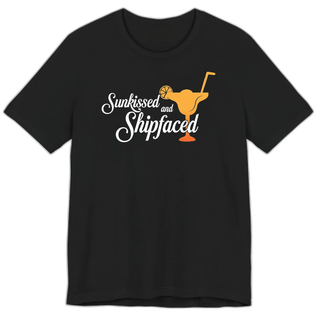 Sunkissed And Shipfaced Premium Cruise T-Shirt in Black