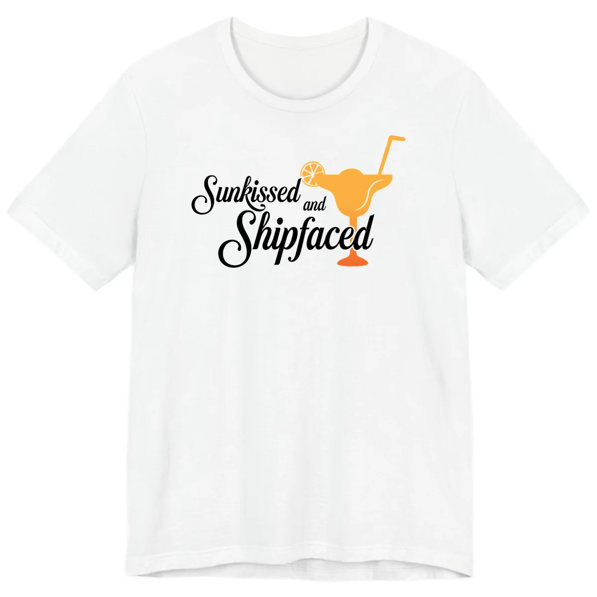 Sunkissed And Shipfaced Premium Cruise T-Shirt in White