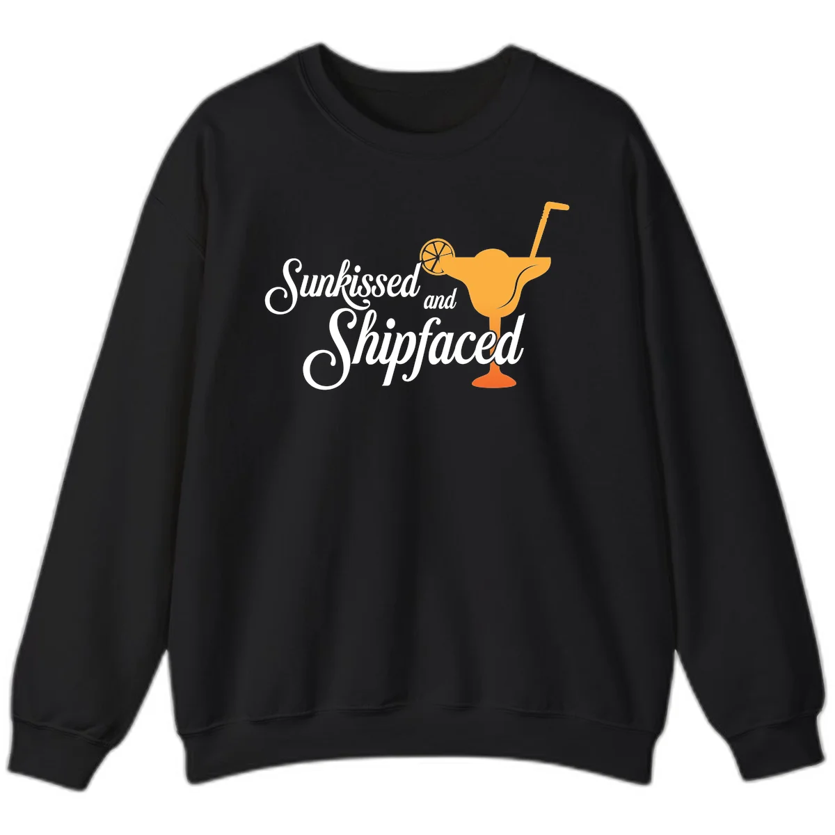 Sunkissed And Shipfaced Cruise Sweatshirt in Black