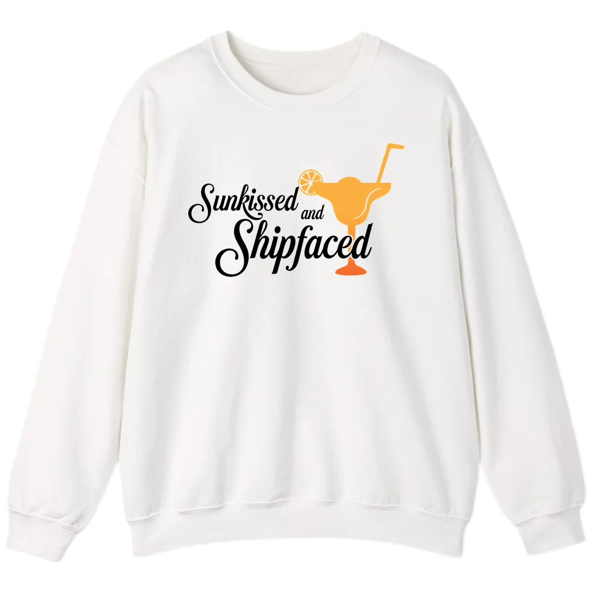 Sunkissed And Shipfaced Cruise Sweatshirt in White