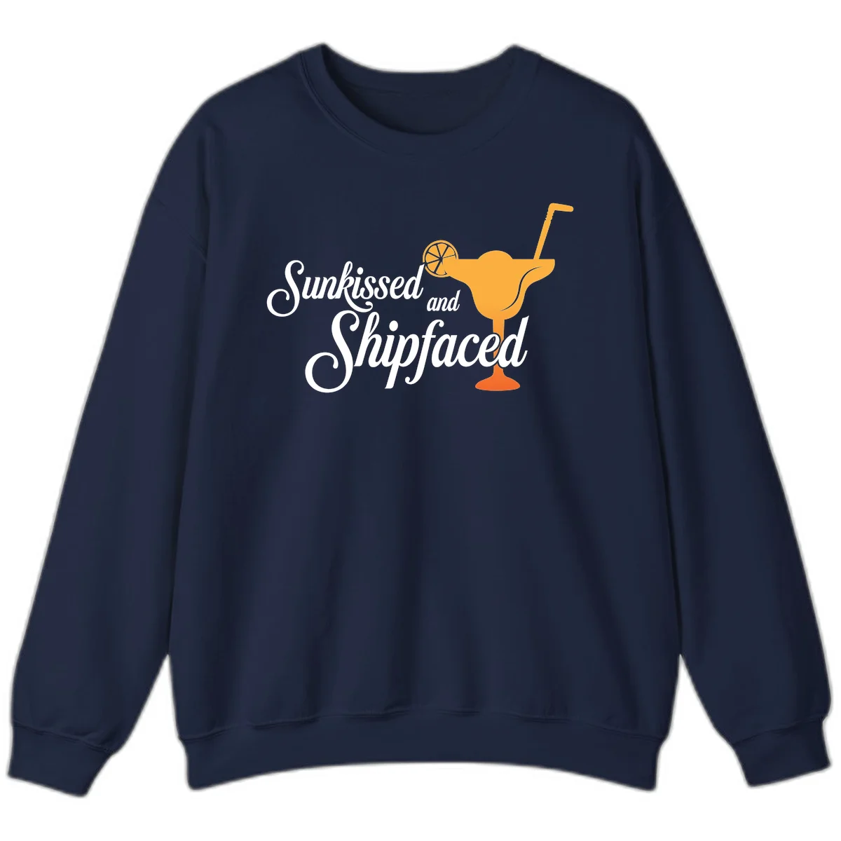Sunkissed And Shipfaced Cruise Sweatshirt in Navy