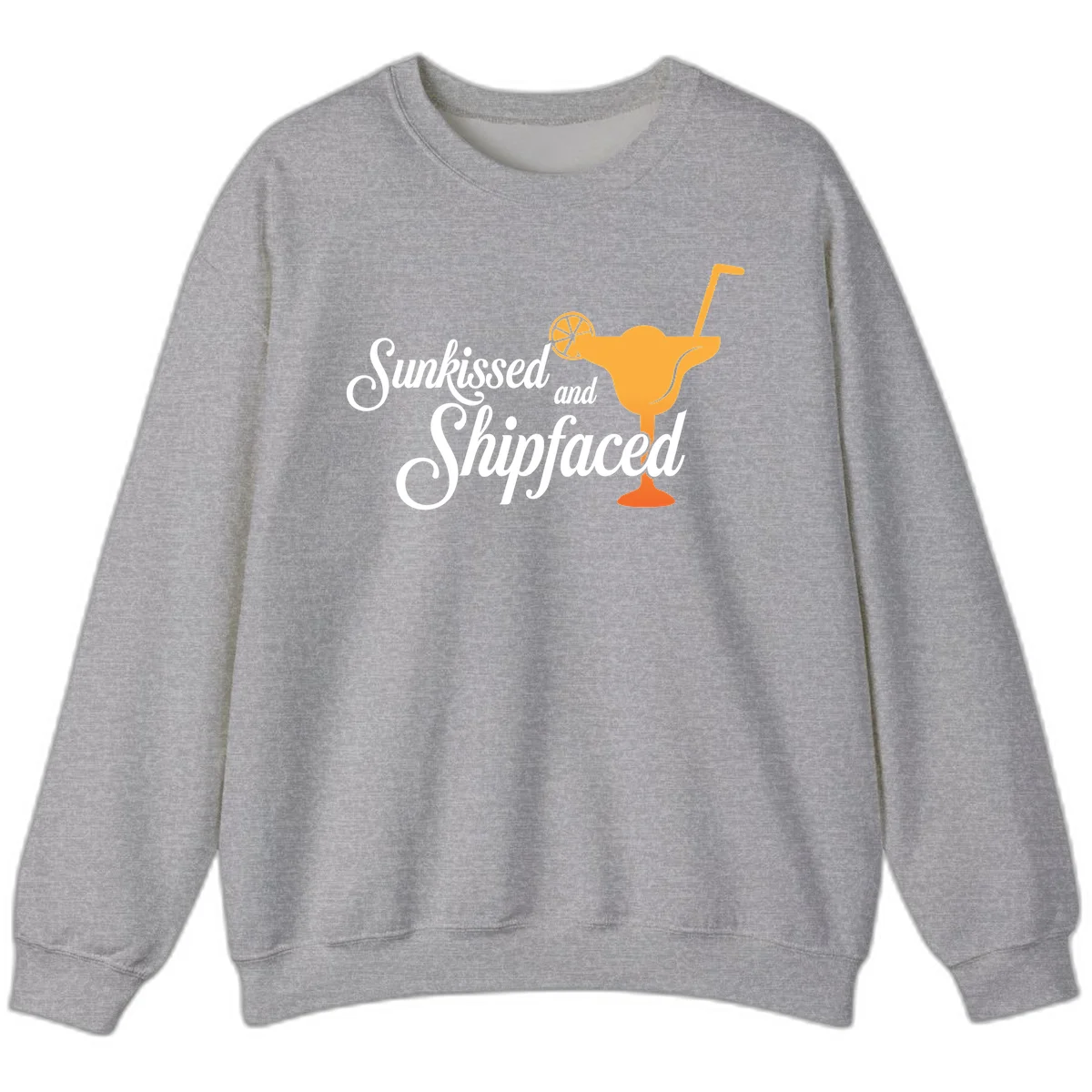 Sunkissed And Shipfaced Cruise Sweatshirt in Sport Grey