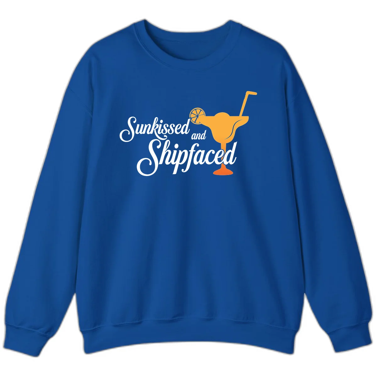 Sunkissed And Shipfaced Cruise Sweatshirt in Royal