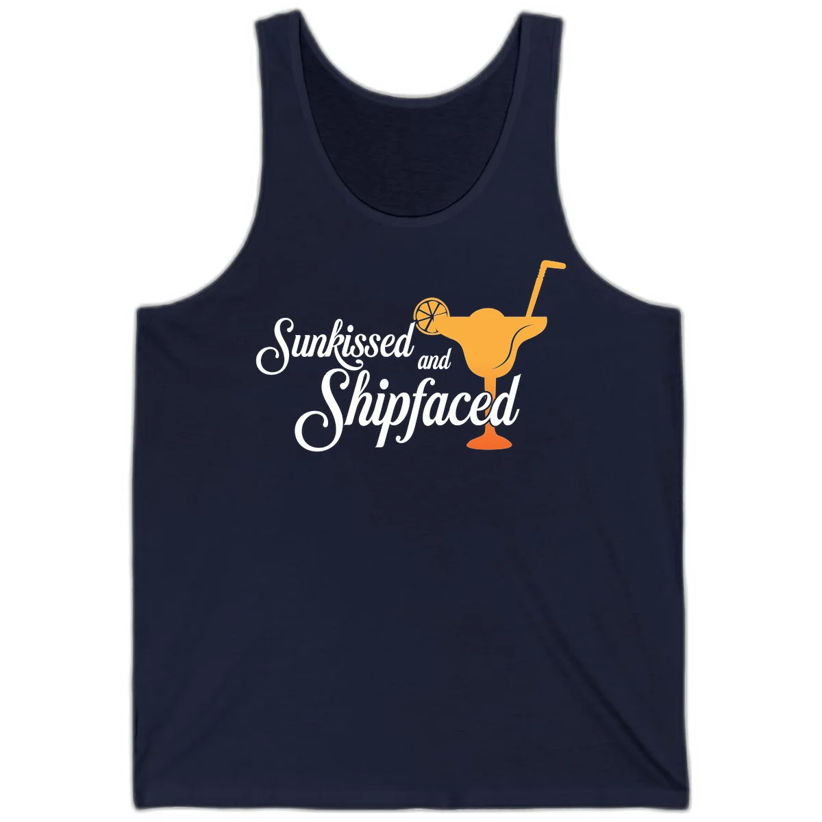 Sunkissed And Shipfaced Cruise Tank Top in Navy