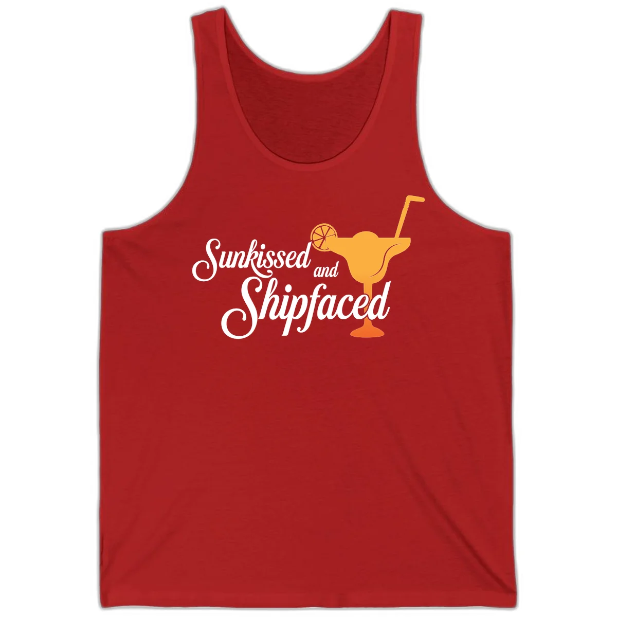 Sunkissed And Shipfaced Cruise Tank Top in Red