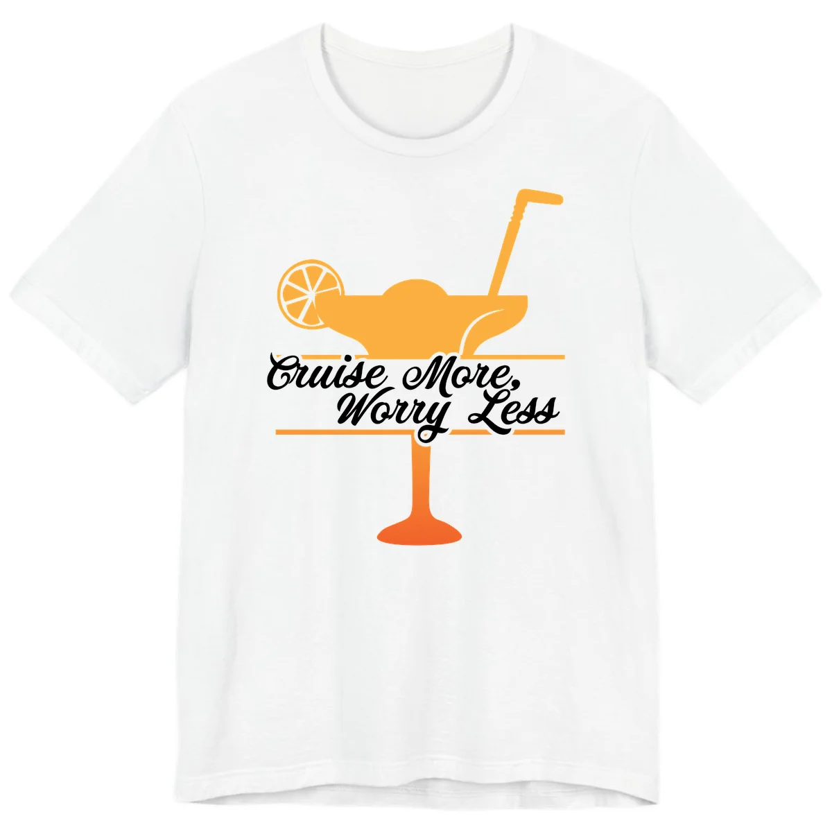 Cruise More, Worry Less Premium T-Shirt in White