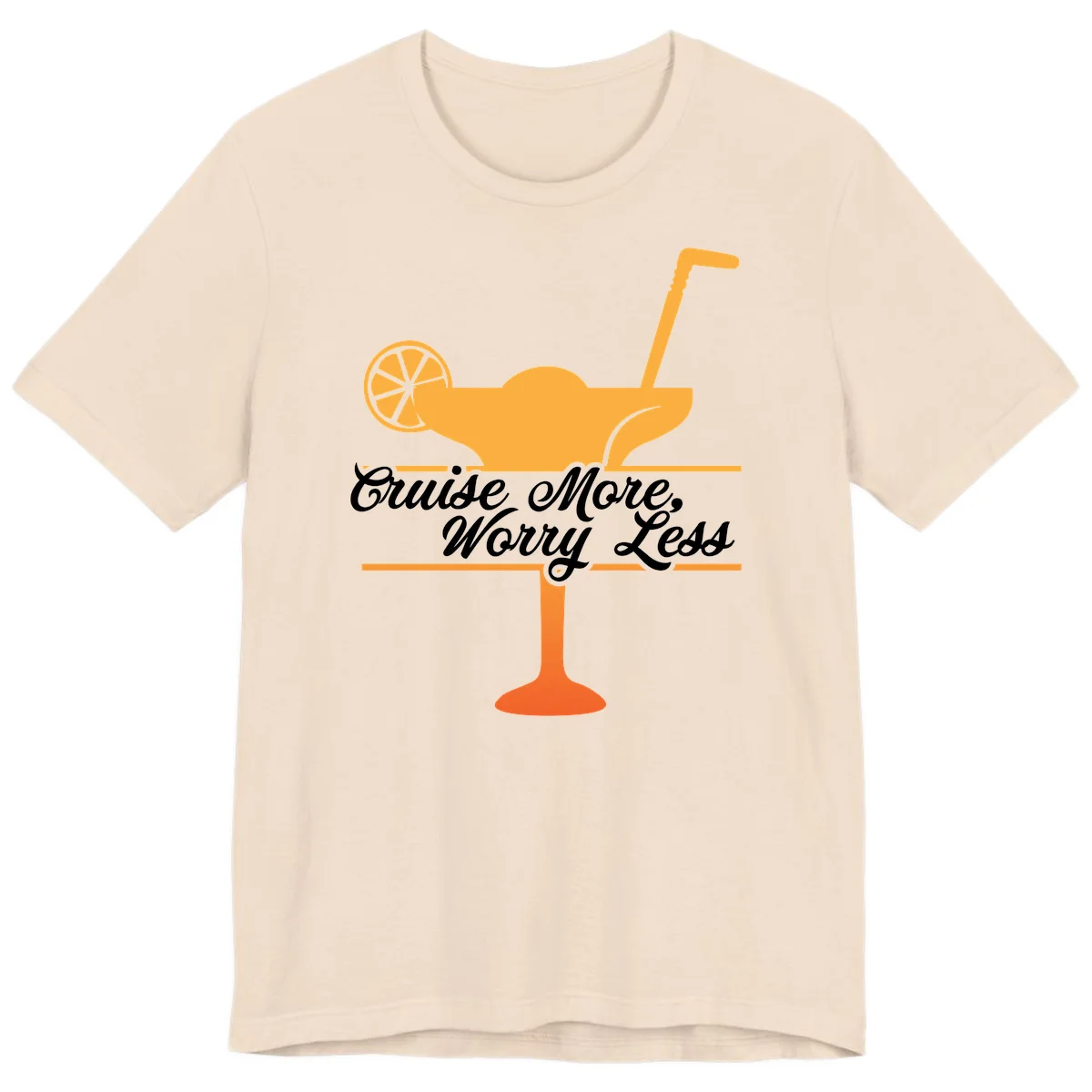Cruise More, Worry Less Premium T-Shirt in Soft Cream