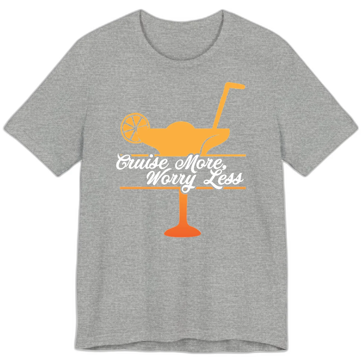 Cruise More, Worry Less Premium T-Shirt in Athletic Heather