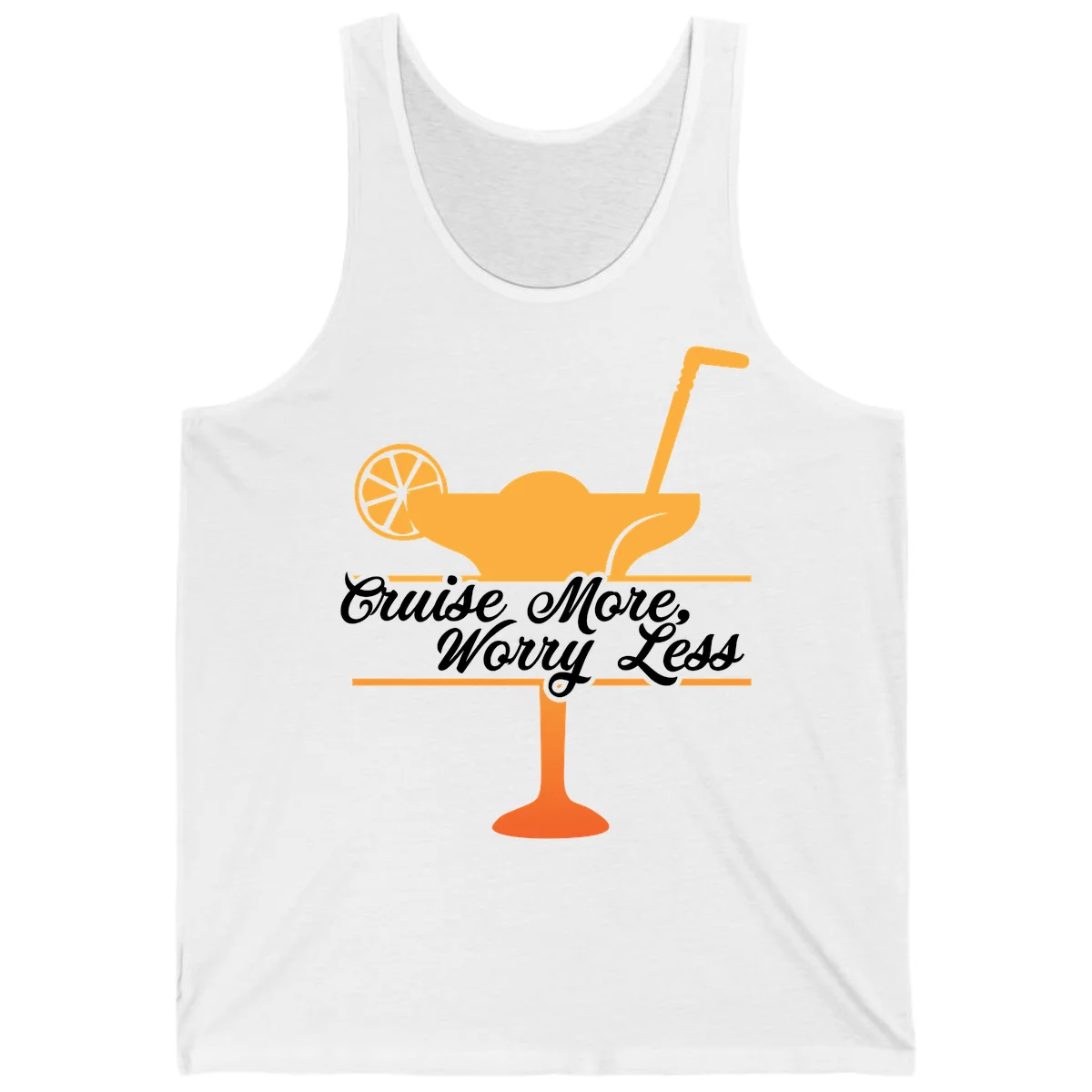 Cruise More, Worry Less Tank Top in White