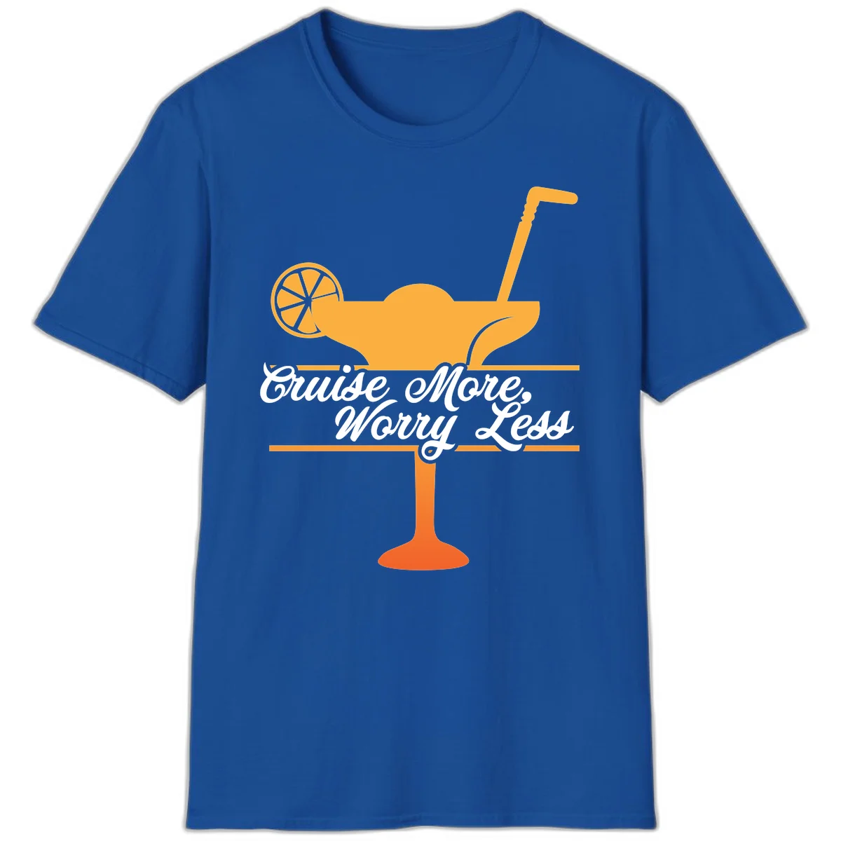 Cruise More, Worry Less T-Shirt in Royal