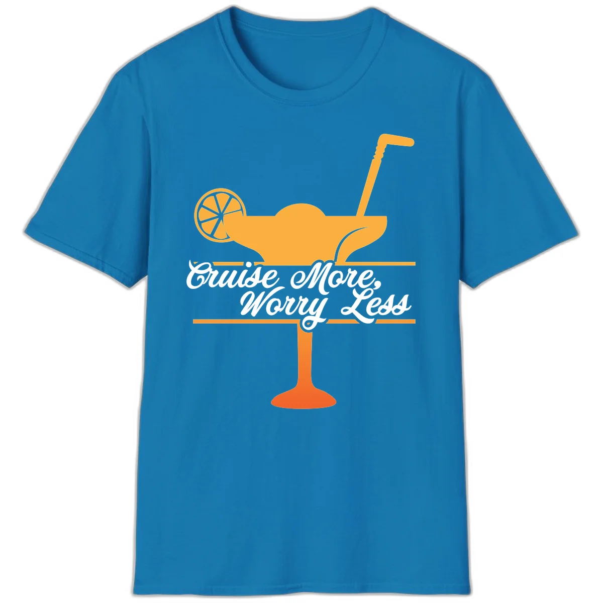 Cruise More, Worry Less T-Shirt in Sapphire
