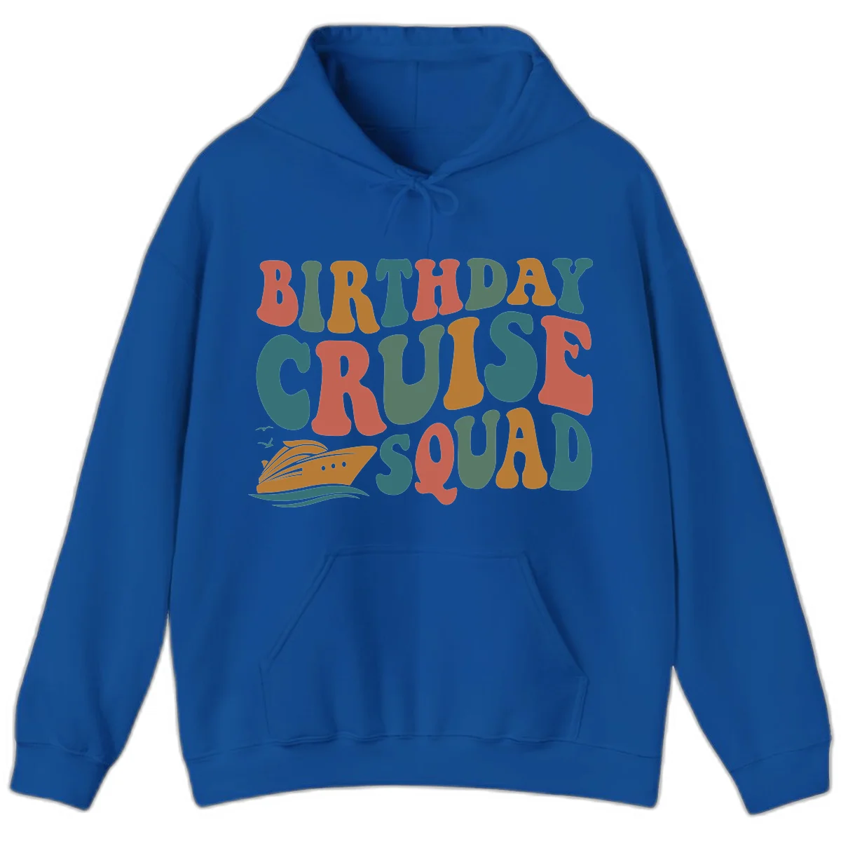 Birthday Cruise Squad Hoodie in Royal