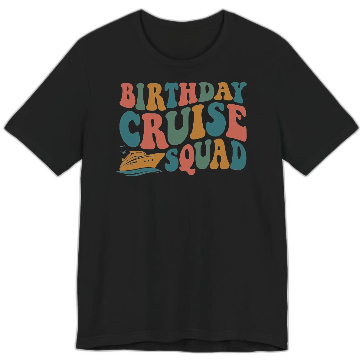 Birthday Cruise Squad Premium T-Shirt in Black