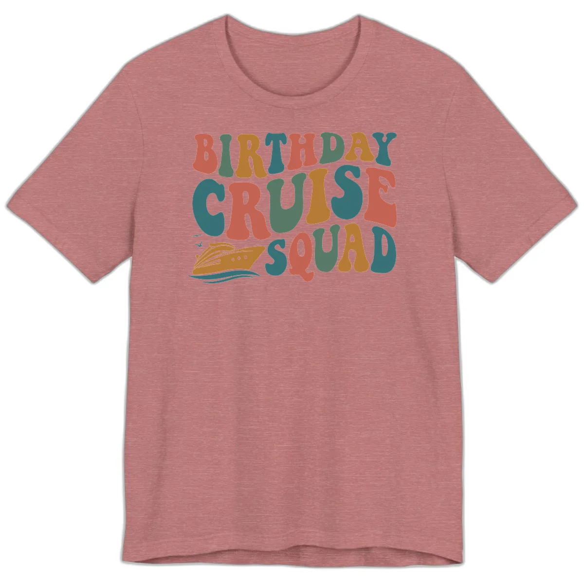 Birthday Cruise Squad Premium T-Shirt in Heather Mauve