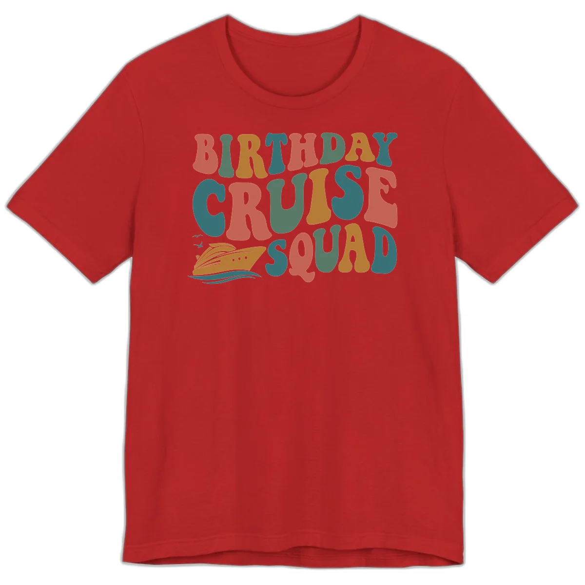 Birthday Cruise Squad Premium T-Shirt in Red