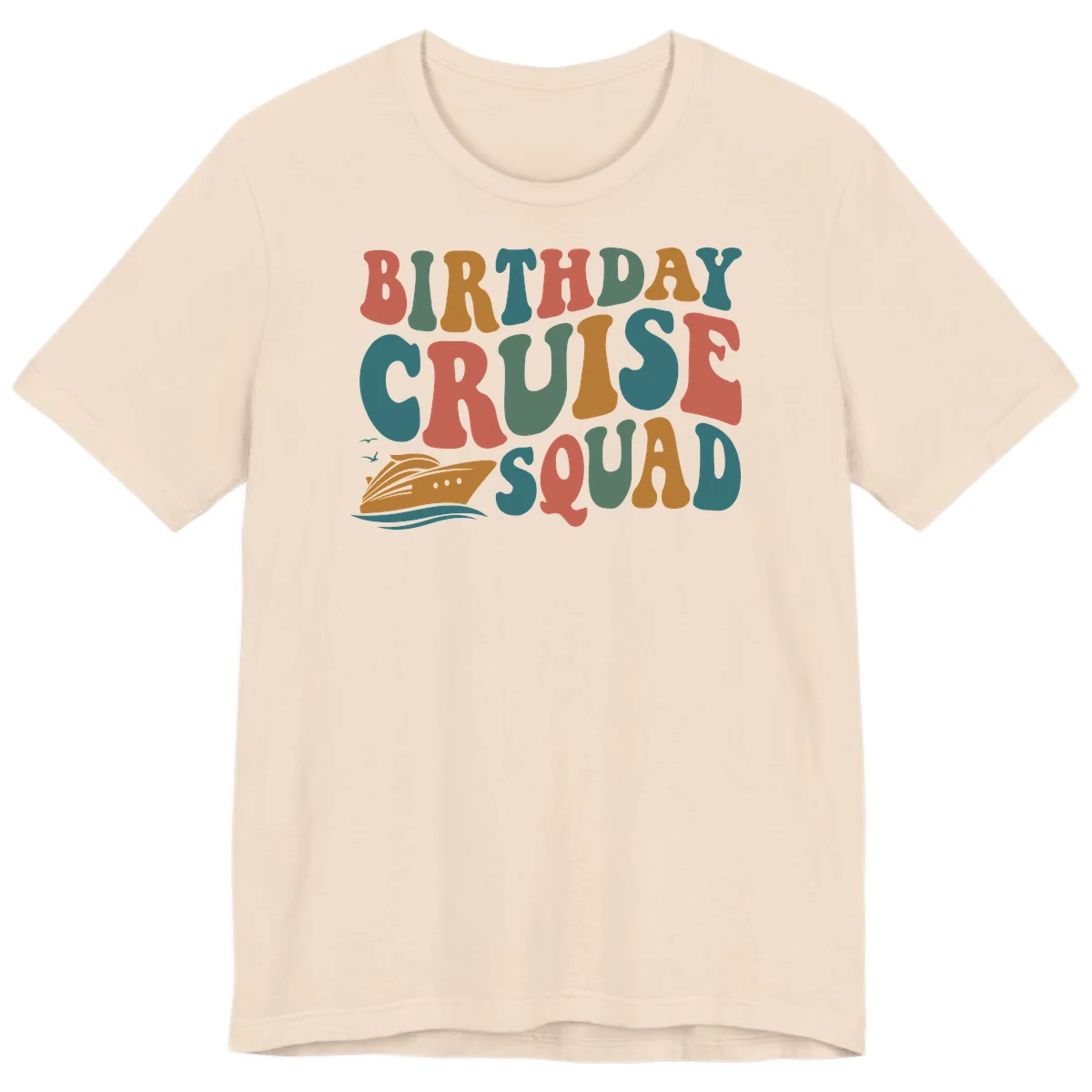 Birthday Cruise Squad Premium T-Shirt in Soft Cream