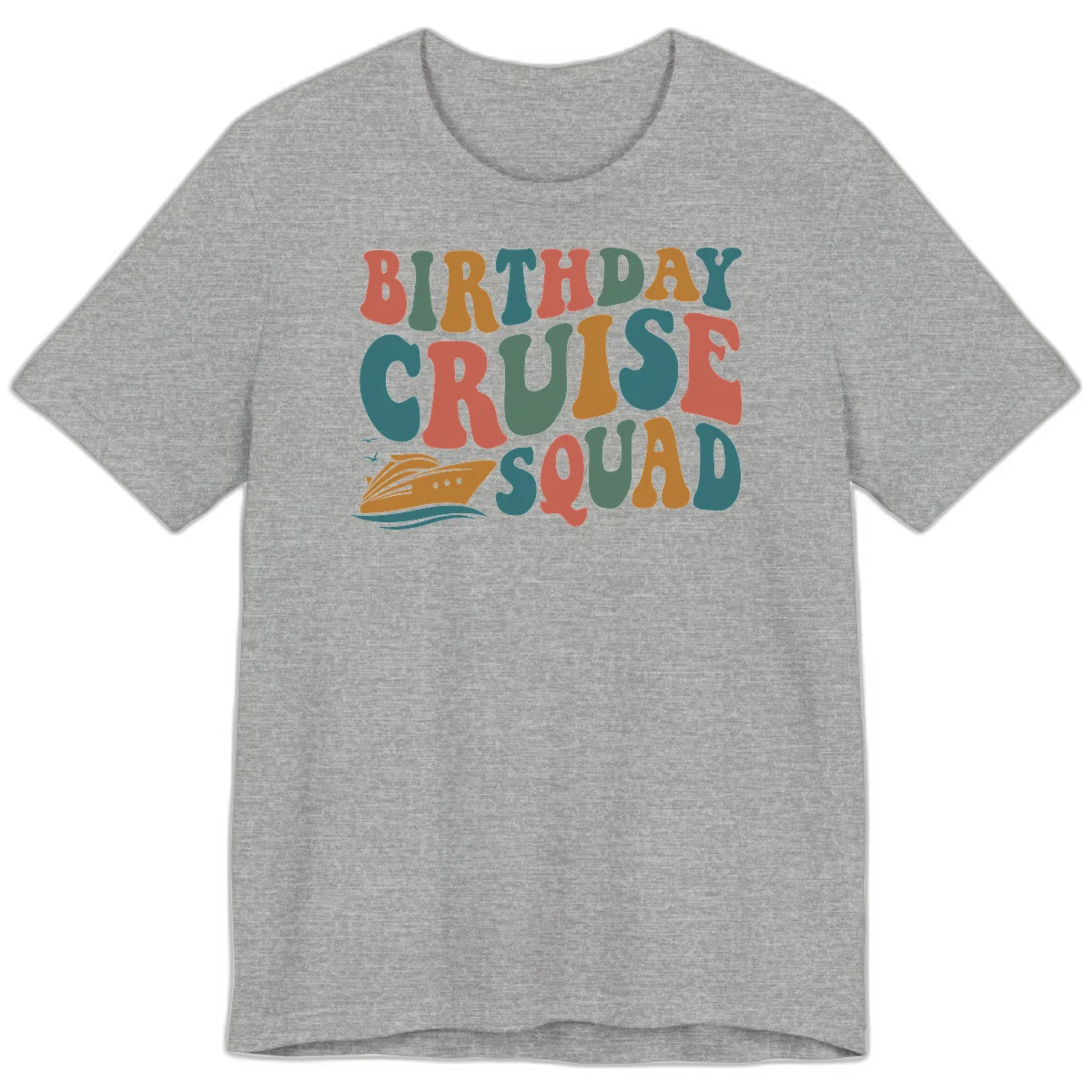 Birthday Cruise Squad Premium T-Shirt in Athletic Heather