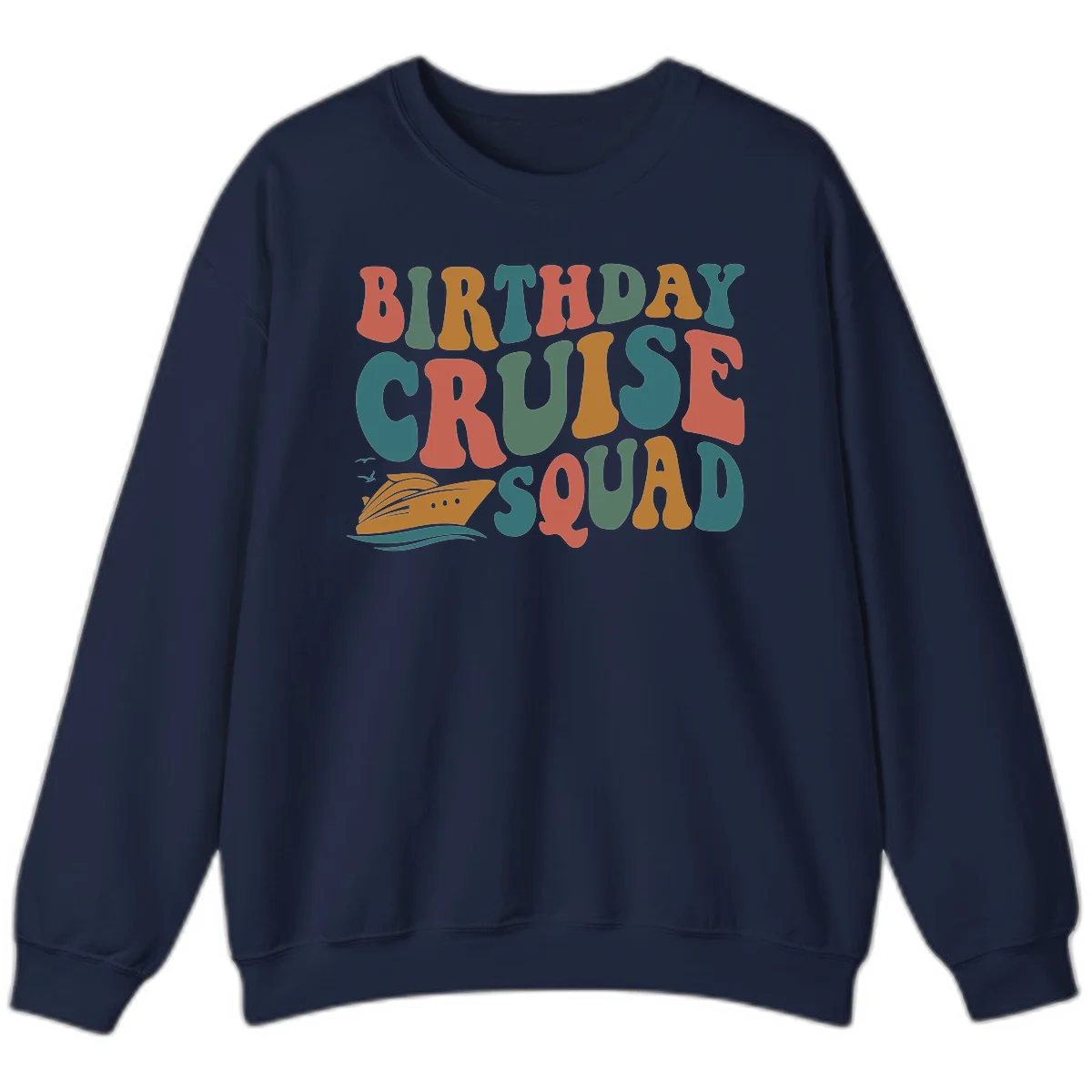 Birthday Cruise Squad Sweatshirt in Navy