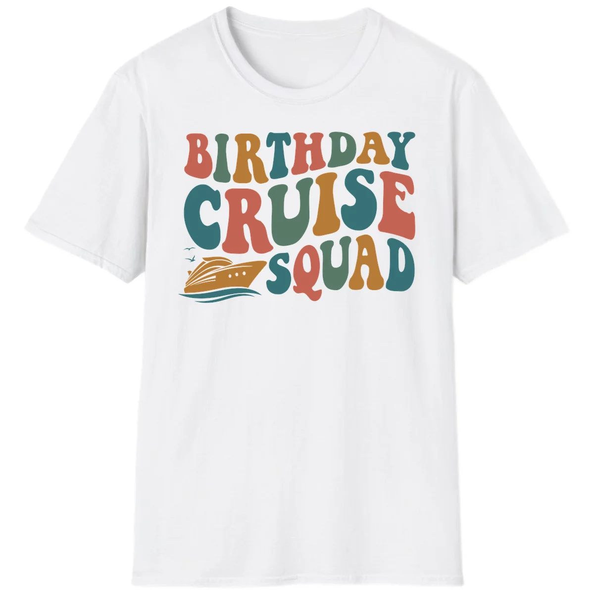 Birthday Cruise Squad T-Shirt in White