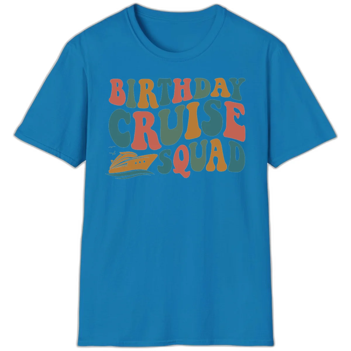 Birthday Cruise Squad T-Shirt in Sapphire