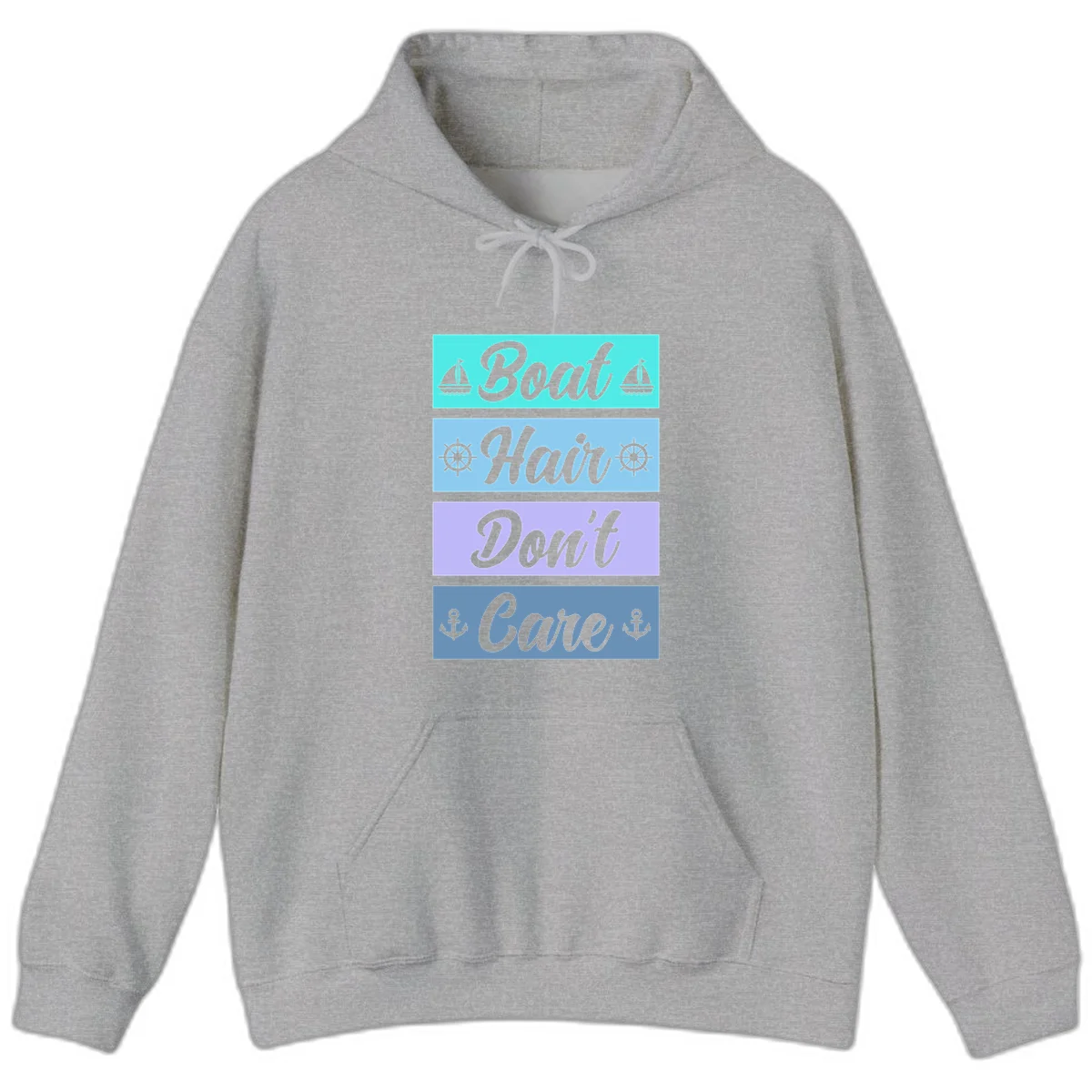Boat Hair Don't Care Cruise Hoodie in Sport Grey
