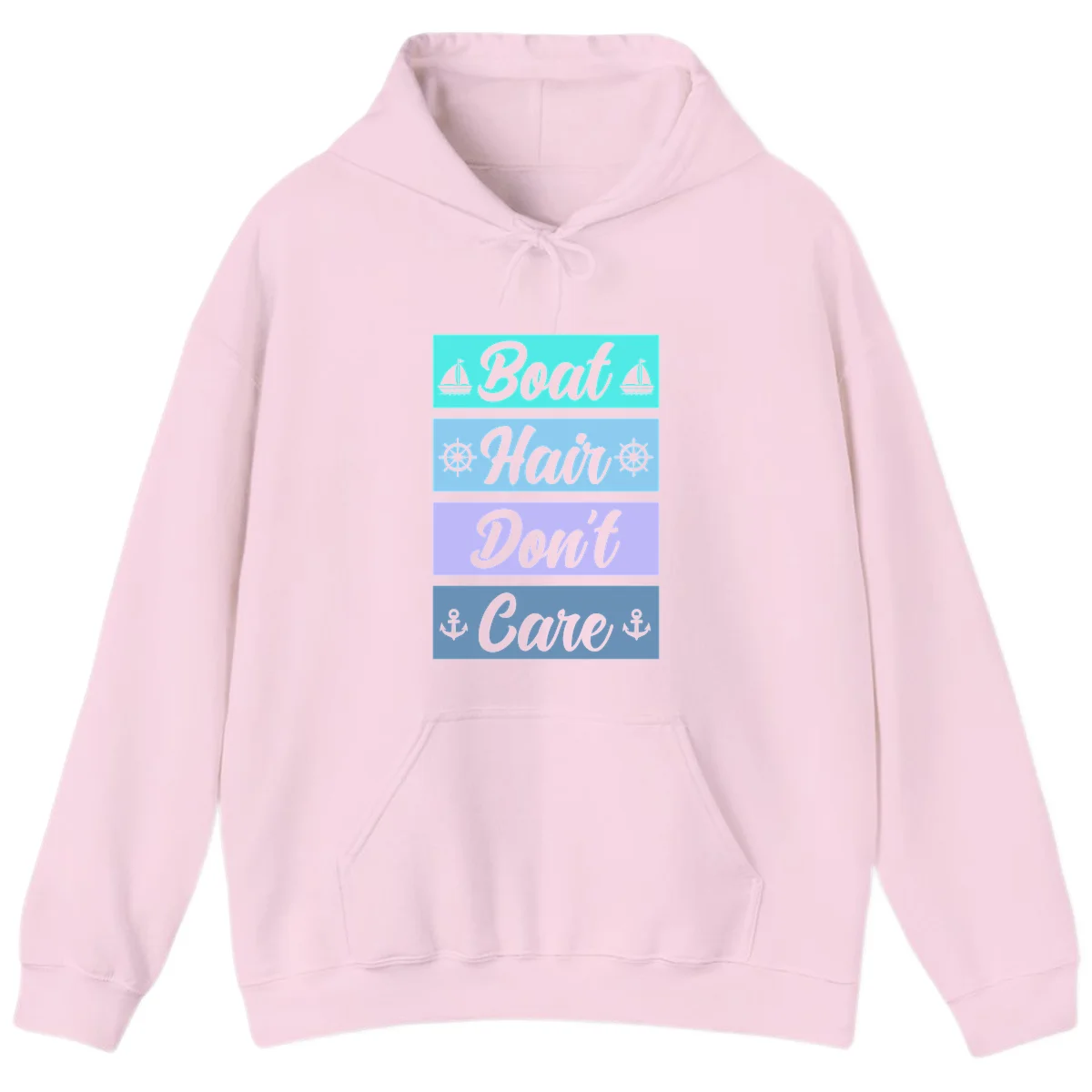 Boat Hair Don't Care Cruise Hoodie in Light Pink