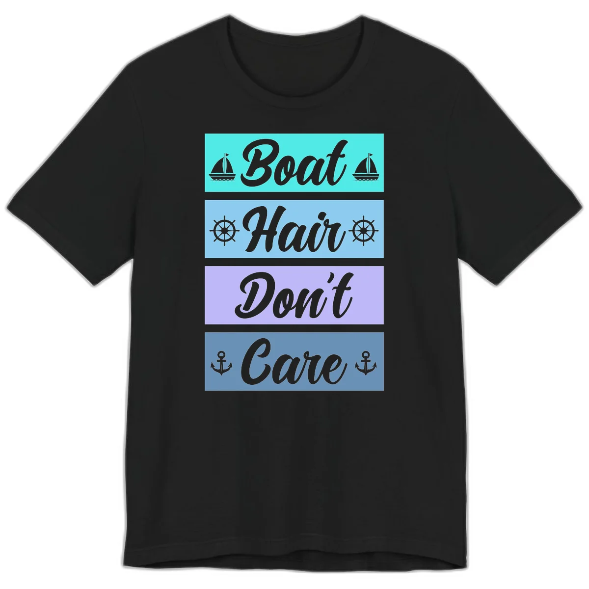 Boat Hair Don't Care Cruise Premium T-Shirt in Black