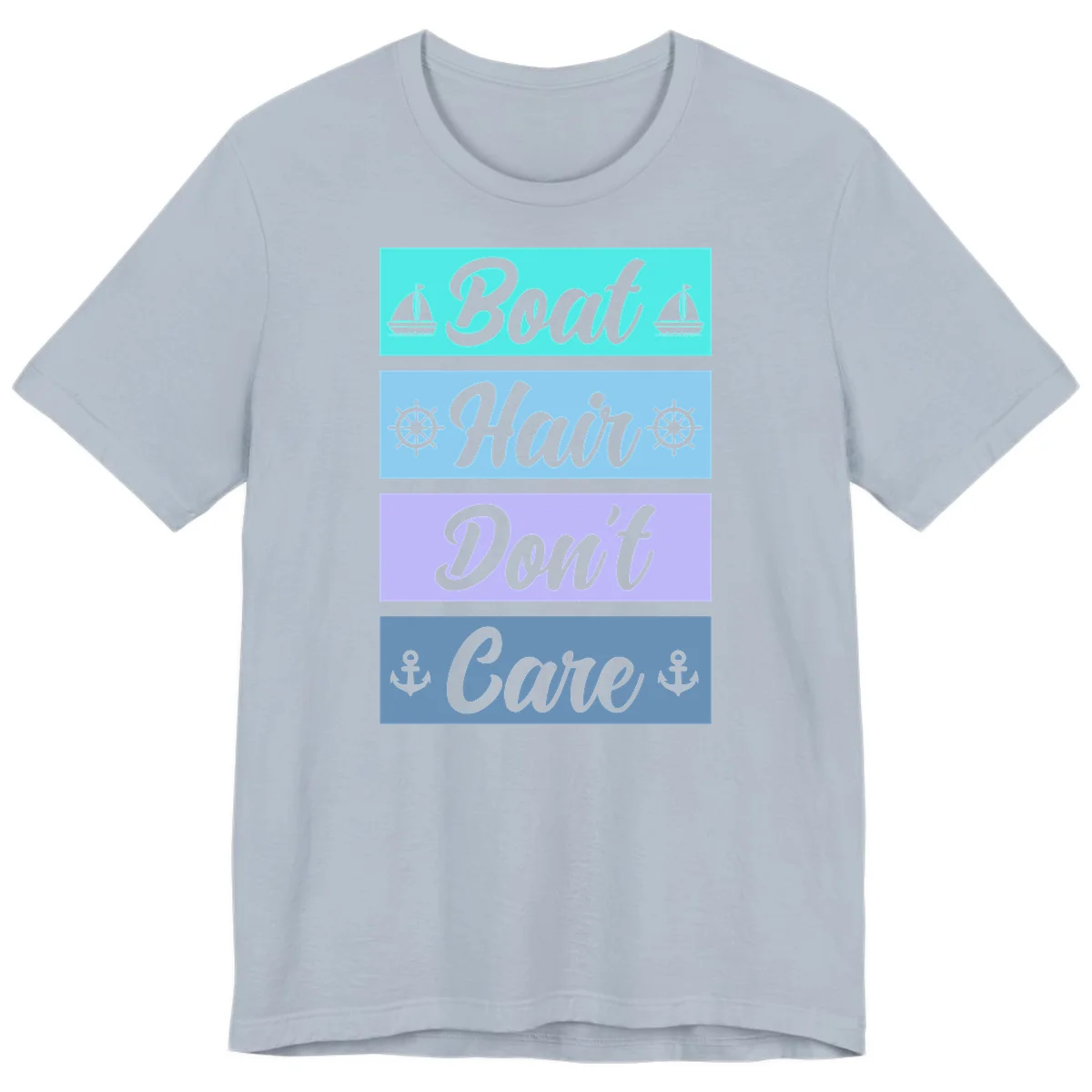 Boat Hair Don't Care Cruise Premium T-Shirt in Light Blue