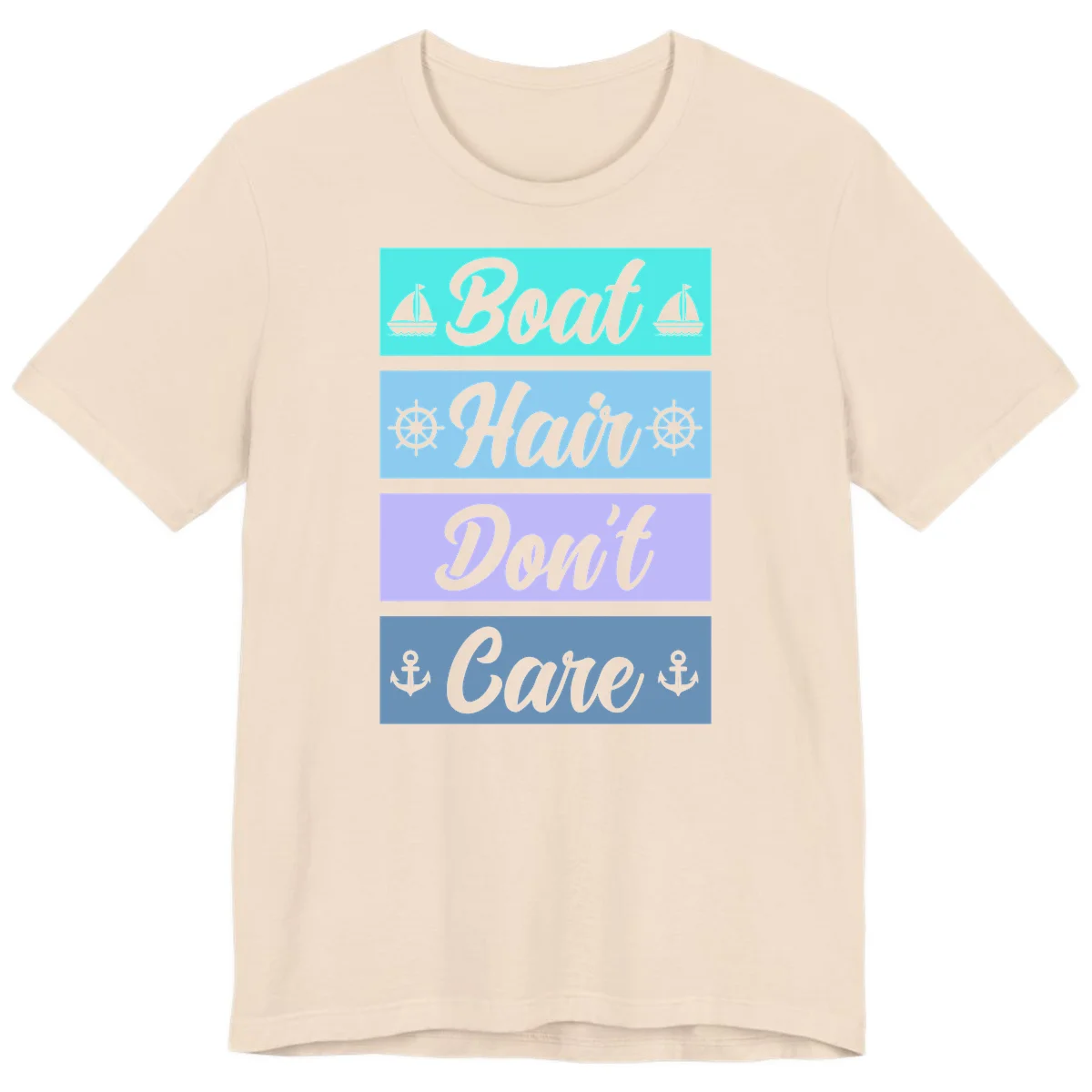Boat Hair Don't Care Cruise Premium T-Shirt in Soft Cream