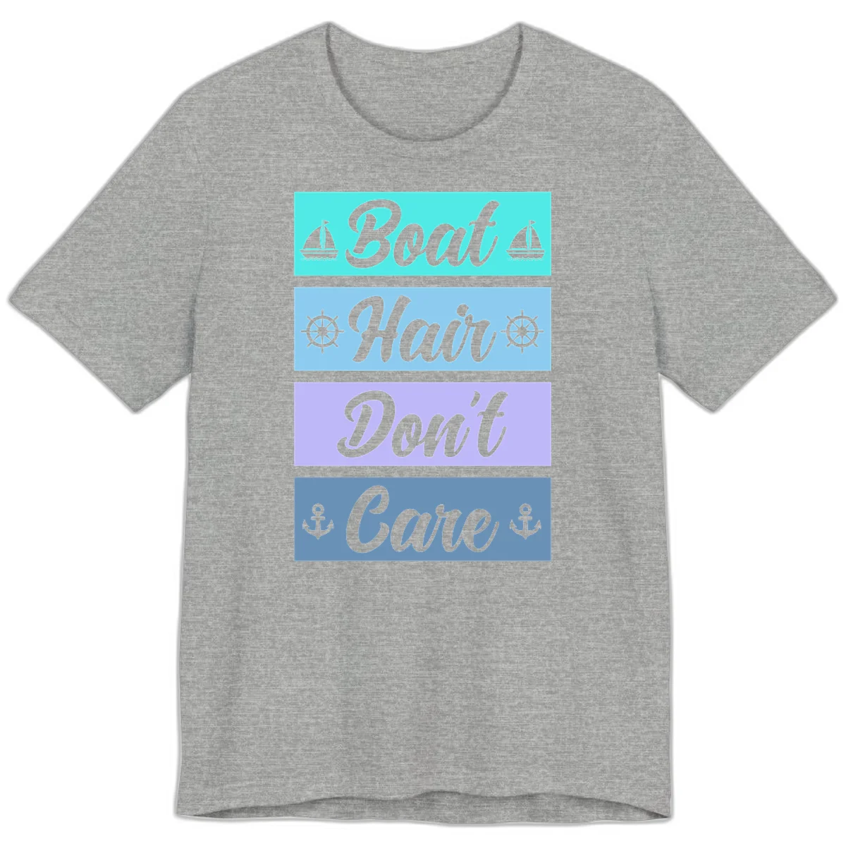 Boat Hair Don't Care Cruise Premium T-Shirt in Athletic Heather